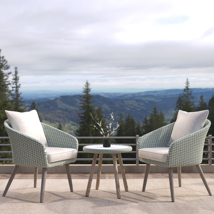 Giga Living - Bistroset Grijs - PE Wicker - Set Van 3