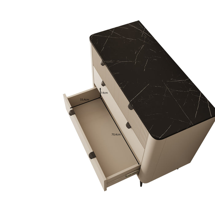 Meubella - Ladekast Mace - Beige - 90 cm