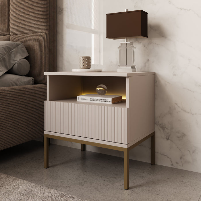 Meubella - Legend - Nachtkastje - Beige