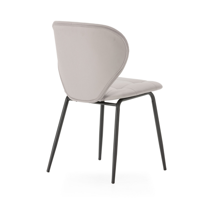 Calicosy - Set 2 stoelen MAURA - L50 cm - Zwart metaal