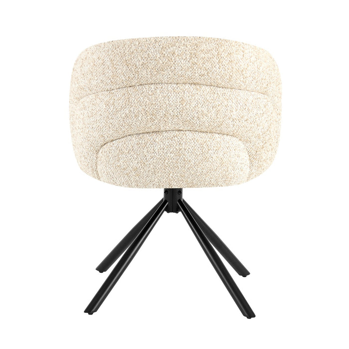 Giga Meubel - Eetkamerstoel Beige - Draaibaar - Emilia - Set van 2