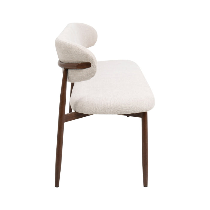 Giga Meubel - Eetkamerbank - Beige|Walnoot - 180x55x77cm - Alexia