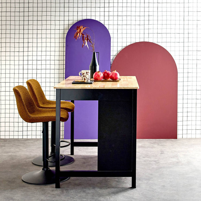 sweeek - 3-in-1 keukeneiland, 5 planken, 1 deur, 1 lade, 120cm