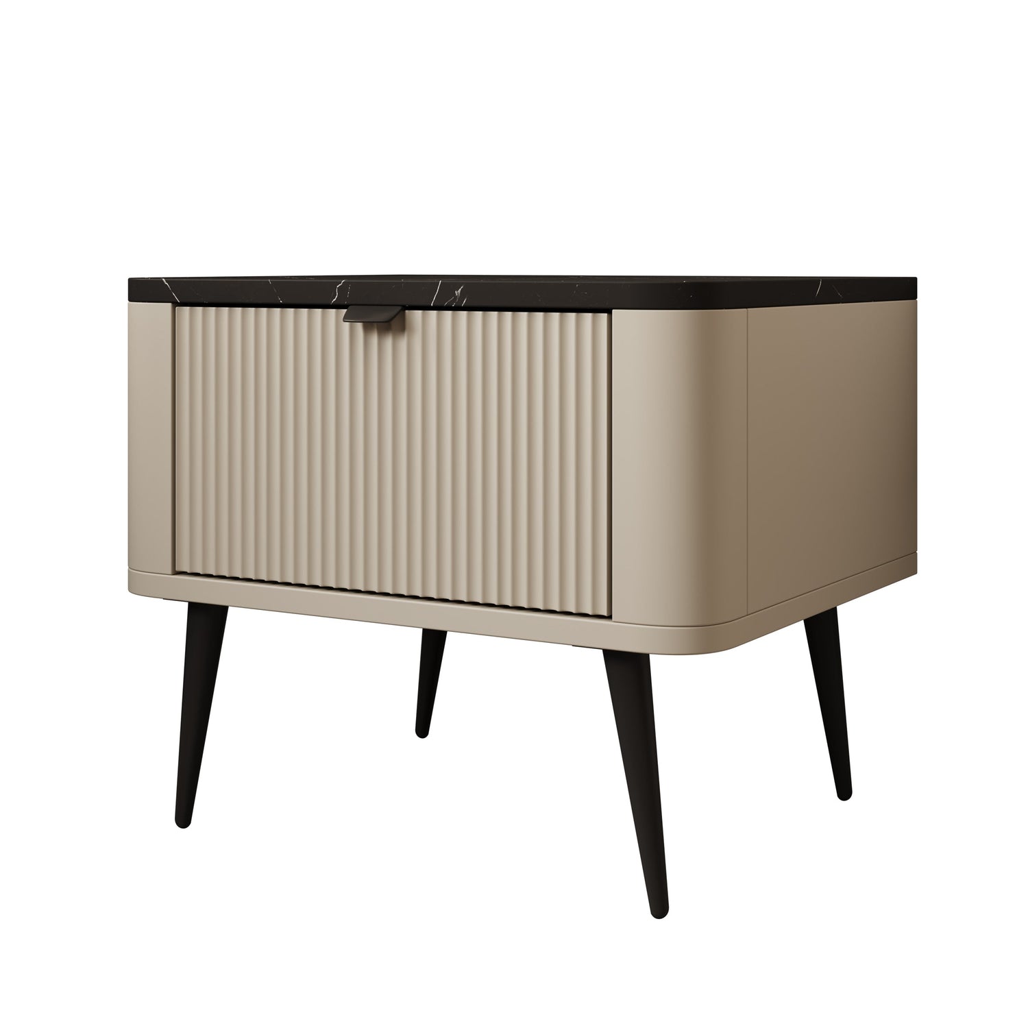 Meubella - Nachtkastje Mace - Beige - 50 cm