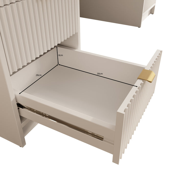 Meubella - Kaptafel Tavares 2 - Beige - 154 cm