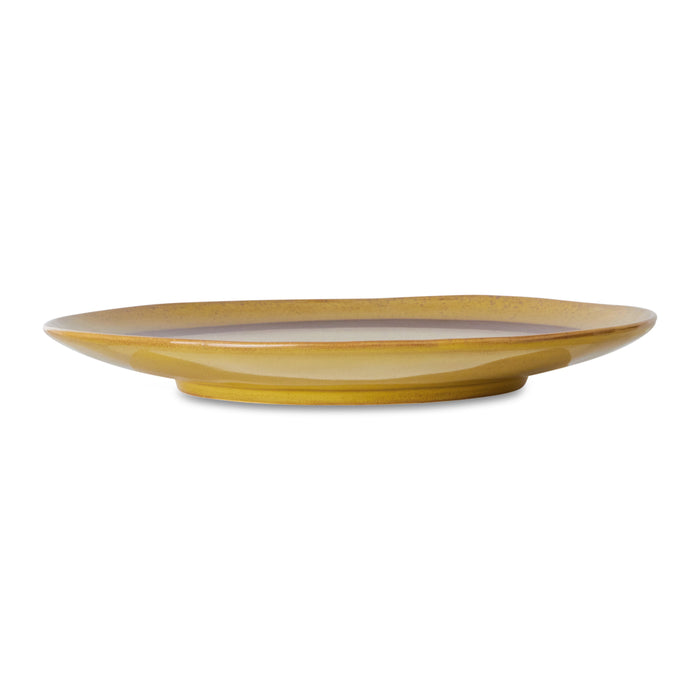 HKliving 70's Ceramics Dinerbord Ø 27,5 cm - Set van 2 - Coconut