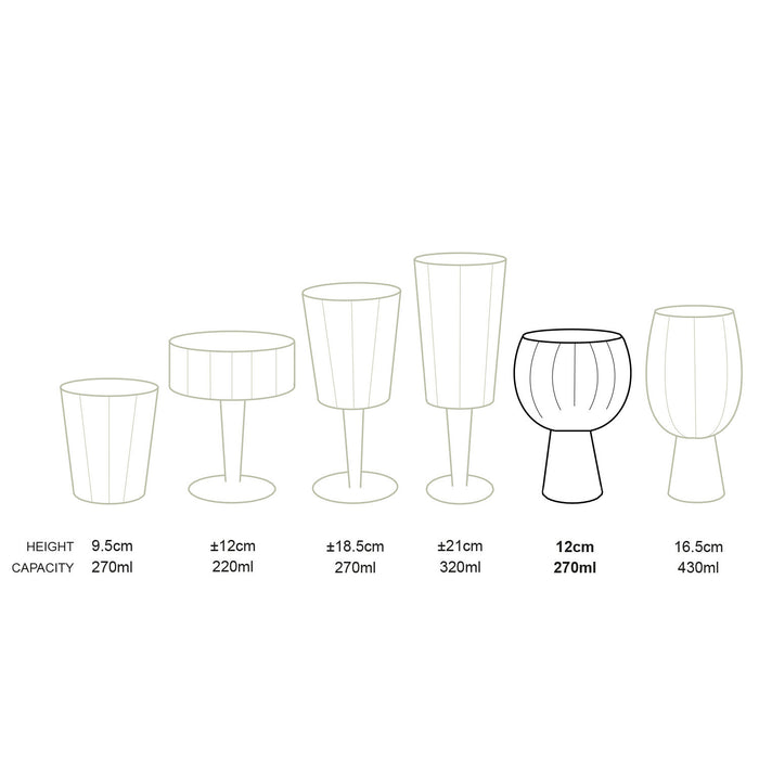 vtwonen Retro Wijnglazen - Glazen set van 4 - 270ml