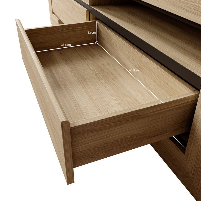 Meubella - Cayuga - TV-Meubel - Eiken - 160 cm