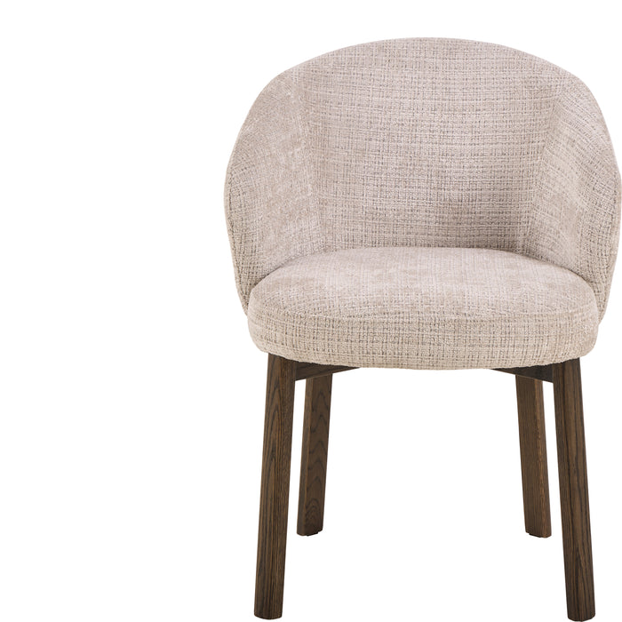 by fonQ Lura Eetkamerstoel - Donker Eiken / Beige