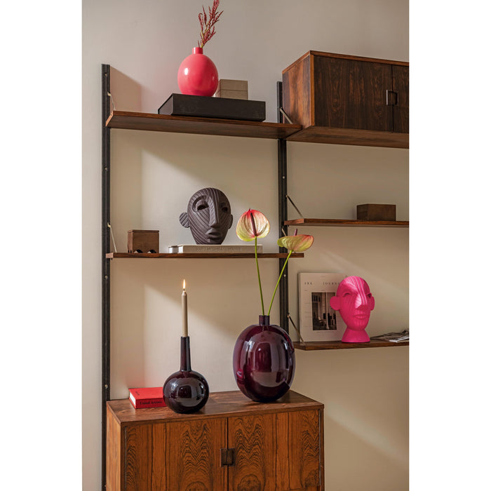 vtwonen Vaas - Bloemenvaas van Metaal - Roze - 17x22cm