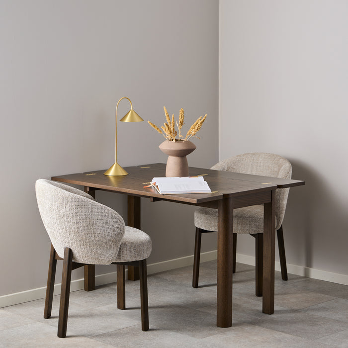 by fonQ Lura Eetkamerstoel - Donker Eiken / Beige