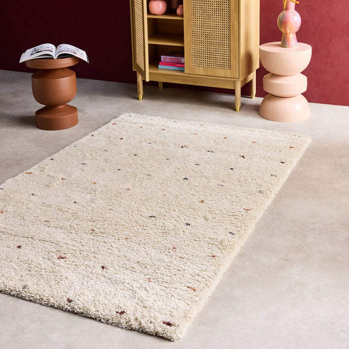 sweeek - Kindertapijt met stippen, crèmekleurig en veelkleurig