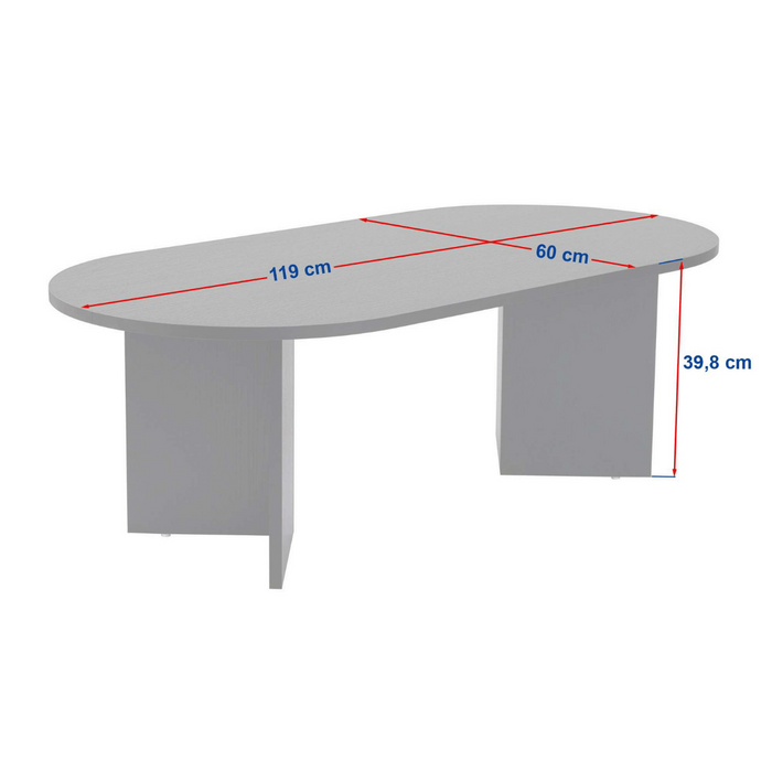 Calicosy - Ovale salontafel B119 cm - IRIS - Wit