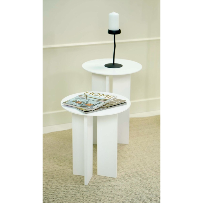 Calicosy - Set 2 ronde bijzettafels LEO - H45 | H55 cm