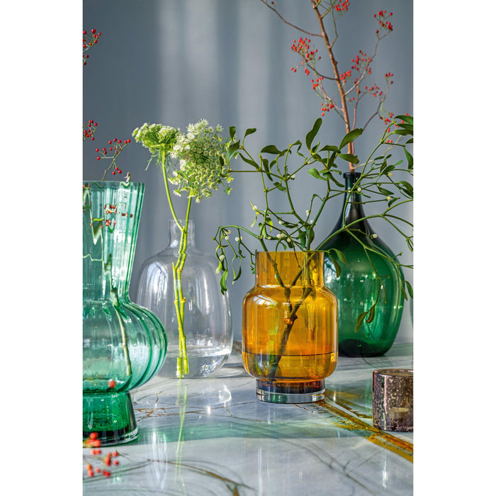 vtwonen Vaas - Bloemenvaas van Glas - Groen - 31x52.2cm