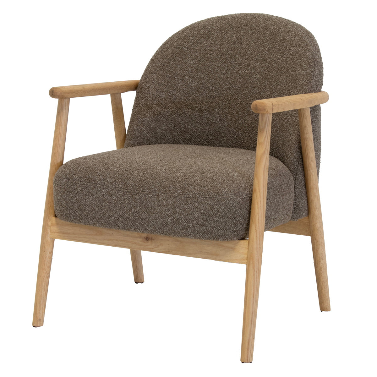 DÉJA Living - Fauteuil Taupe Stof|Eiken - 65x72x81cm - Skövde