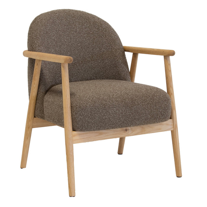 DÉJA Living - Fauteuil Taupe Stof|Eiken - 65x72x81cm - Skövde