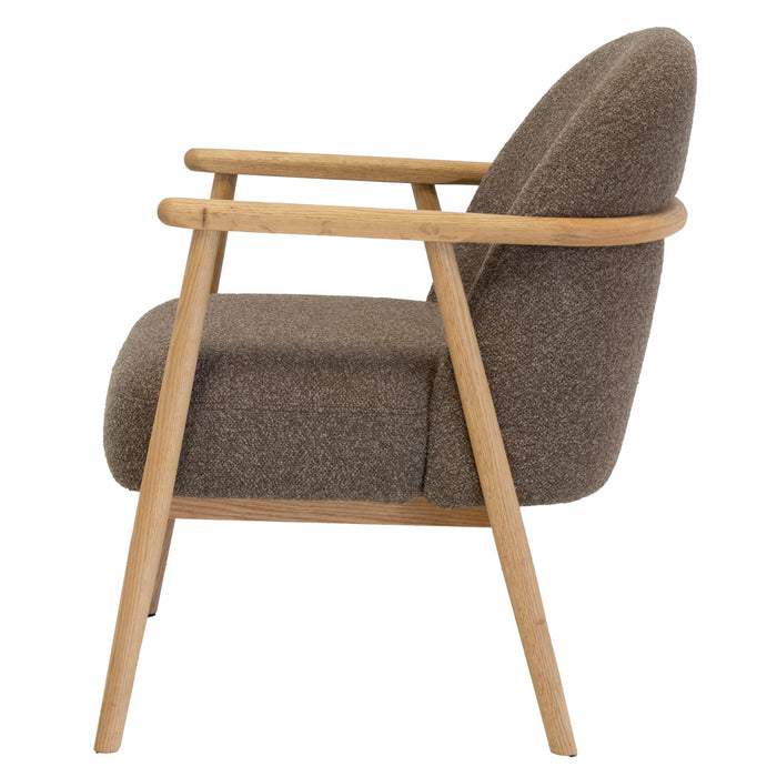 DÉJA Living - Fauteuil Taupe Stof|Eiken - 65x72x81cm - Skövde