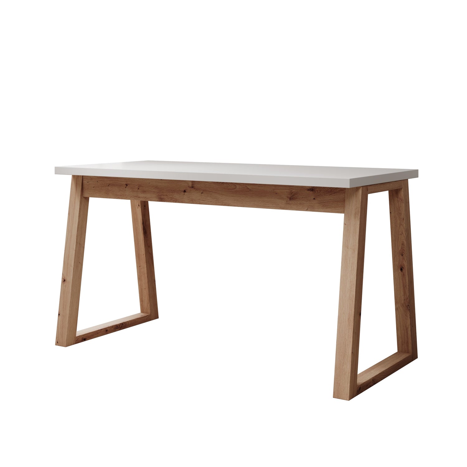 Meubella - Ithaca - Bureau - Wit - 135x65 cm