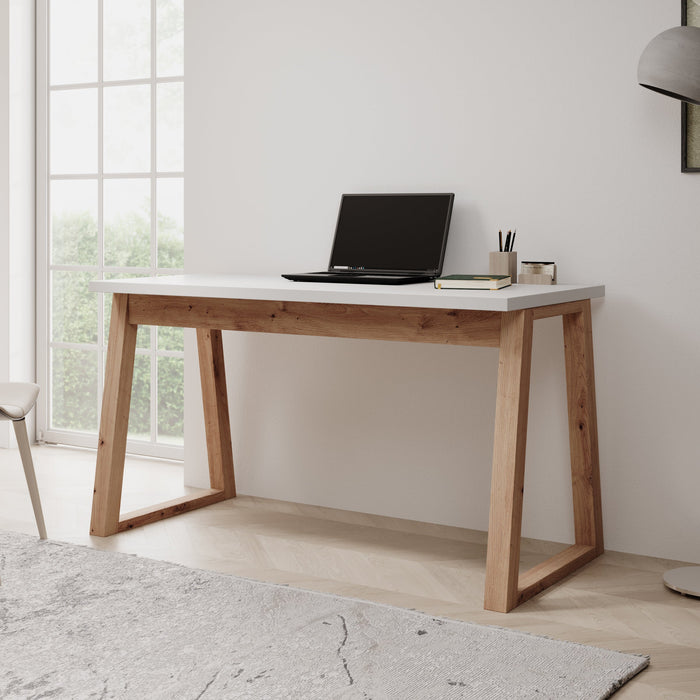 Meubella - Ithaca - Bureau - Wit - 135x65 cm
