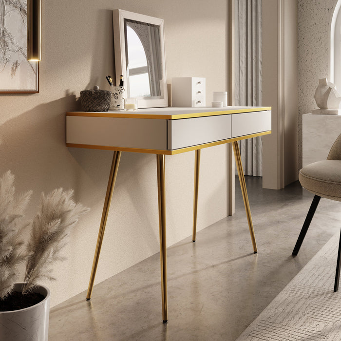 Meubella - Kaptafel Orleans - Wit - 102 cm