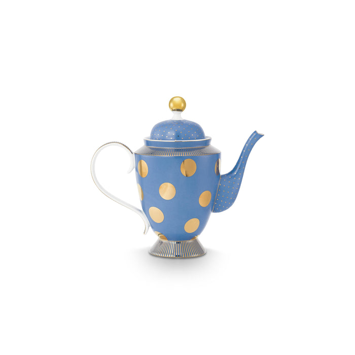 Pip Studio Theepot Dot Delight - Theekan - Lichtblauw| Goud - 1,25l