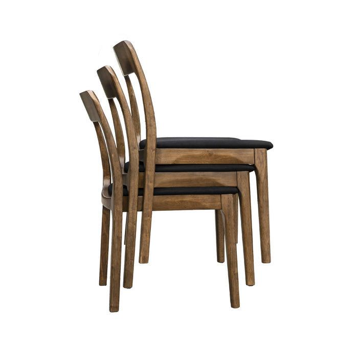 sweeek - Rechthoekige eettafel van rubberhout en essenfineer 160 cm, 6