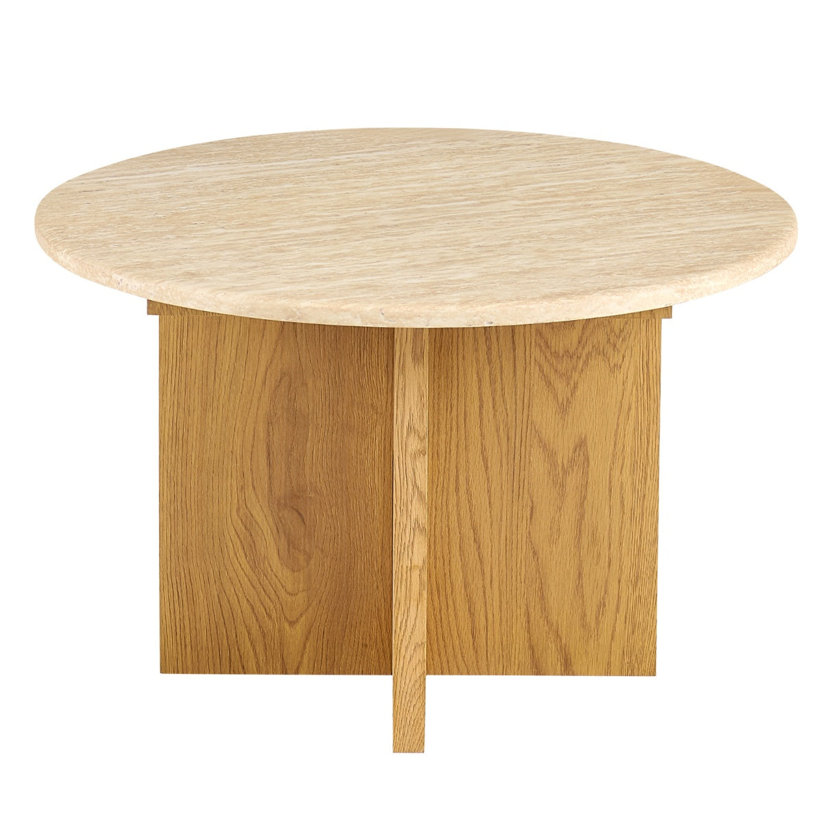 Giga Meubel - Salontafel Lichtbruin Marmer - Ø60x38cm - Faria