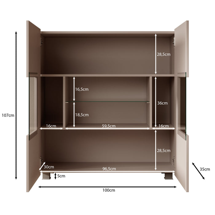 Meubella - Dressoir Calgary - Beige - 100 cm