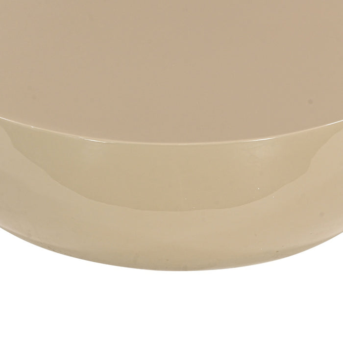 Giga Meubel - Salontafel - Beige Glossy - Ø70x25cm - Kevin