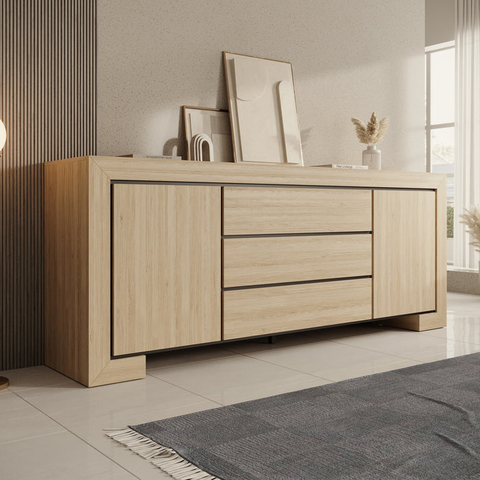 Meubella - Cayuga - Dressoir - Eiken - 225x48x90 cm
