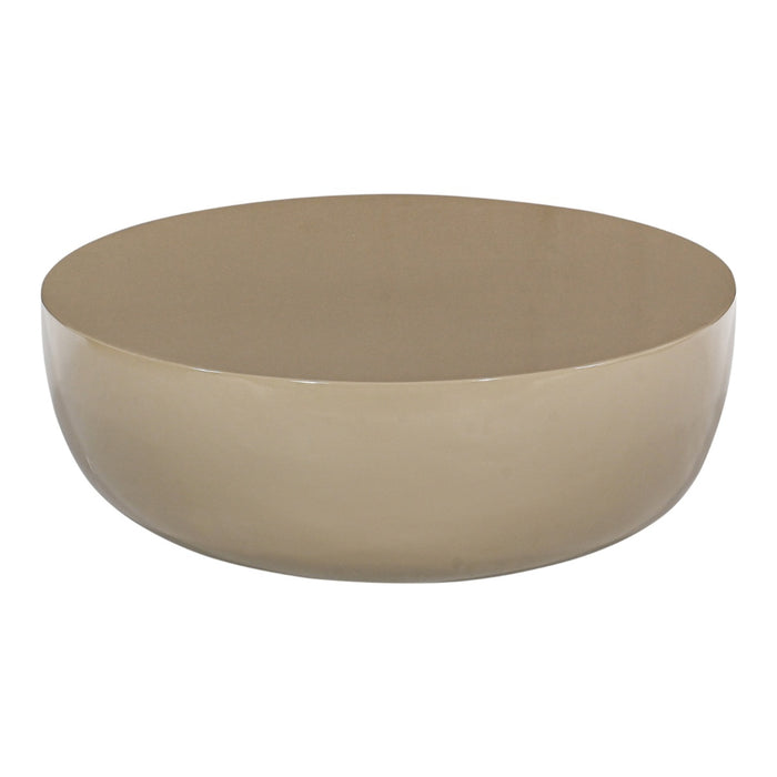 Giga Meubel - Salontafel - Beige Glossy - Ø70x25cm - Kevin