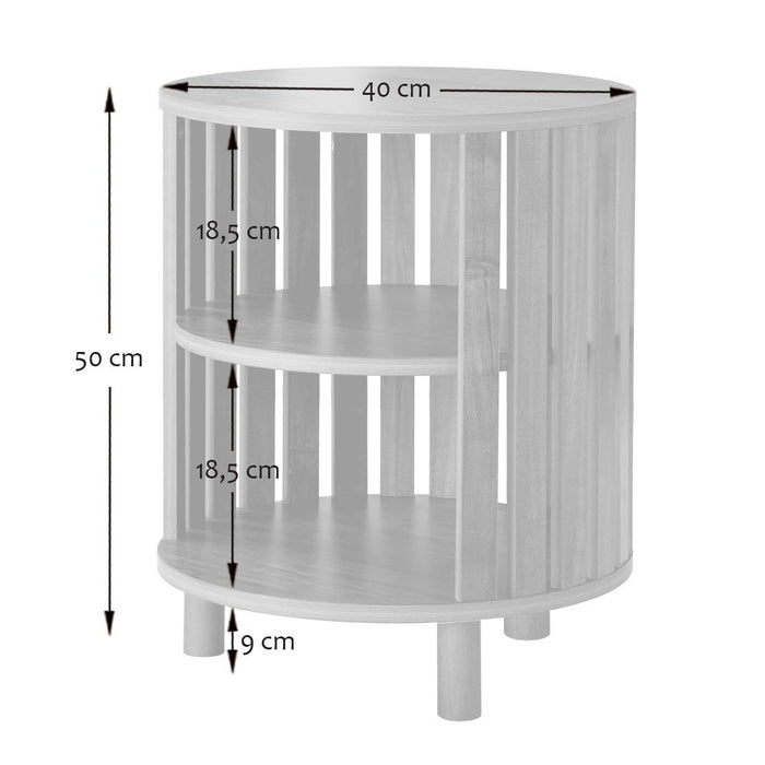 Calicosy - Lameller Nachtkastje - H50 cm - Houtenlook
