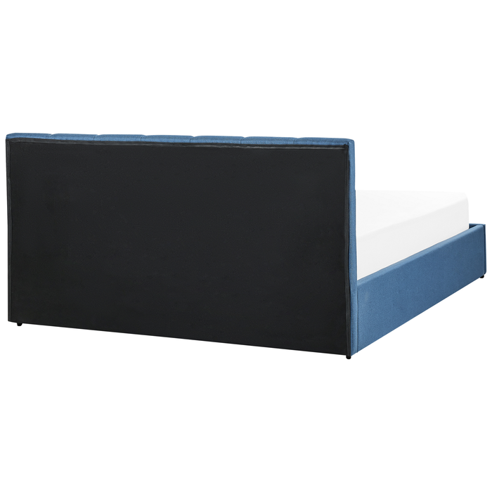 Beliani-DREUX-Bed met opbergruimte-Blauw-160 x 200 cm-Polyester