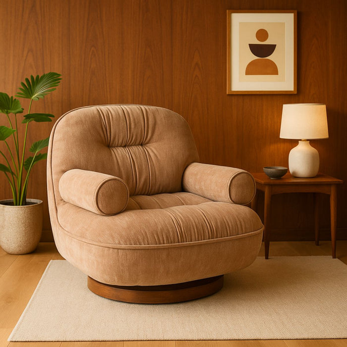 DÉJA Living - Draaifauteuil - Beige - 93x102x85cm - Melbu