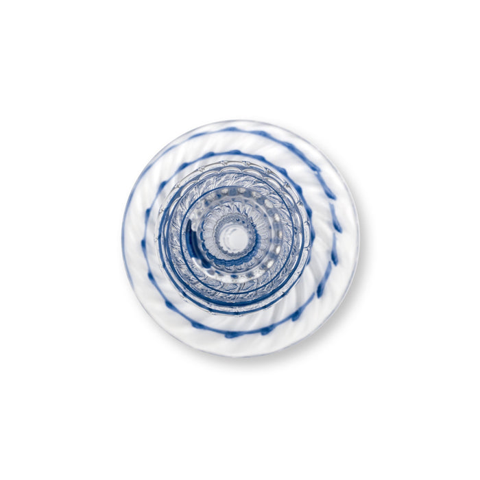 Pip Studio Kandelaar Swirl - van Glas - Donkerblauw - 22cm
