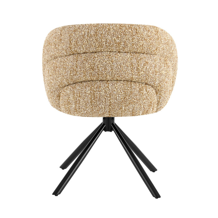 Giga Meubel - Eetkamerstoel Taupe - Draaibaar - Emilia - Set van 2