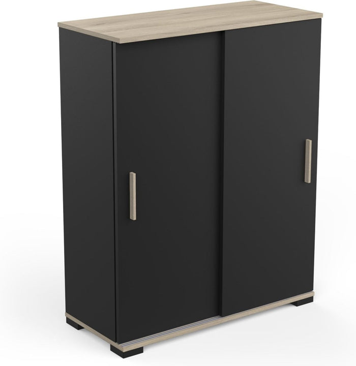 Calicosy - Opbergkast IZZY - B79,9 cm - Zwart | Houtlook