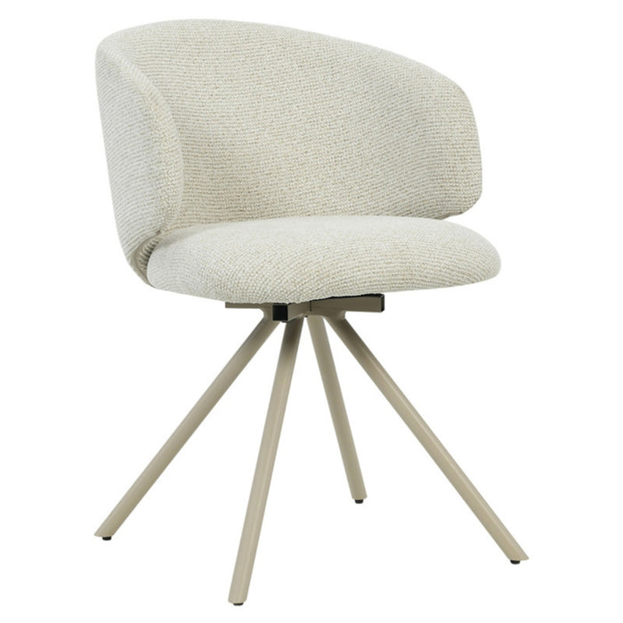 DÉJA Living - DÉJA Eetkamerstoel Sueca Beige Draaibaar - Set van 2