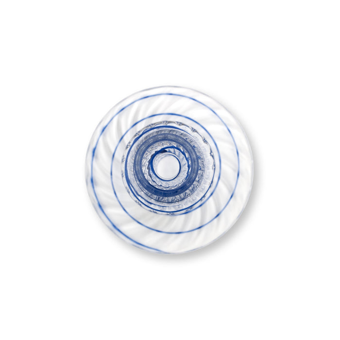 Pip Studio Kandelaar Swirl - van Glas - Donkerblauw - 20cm
