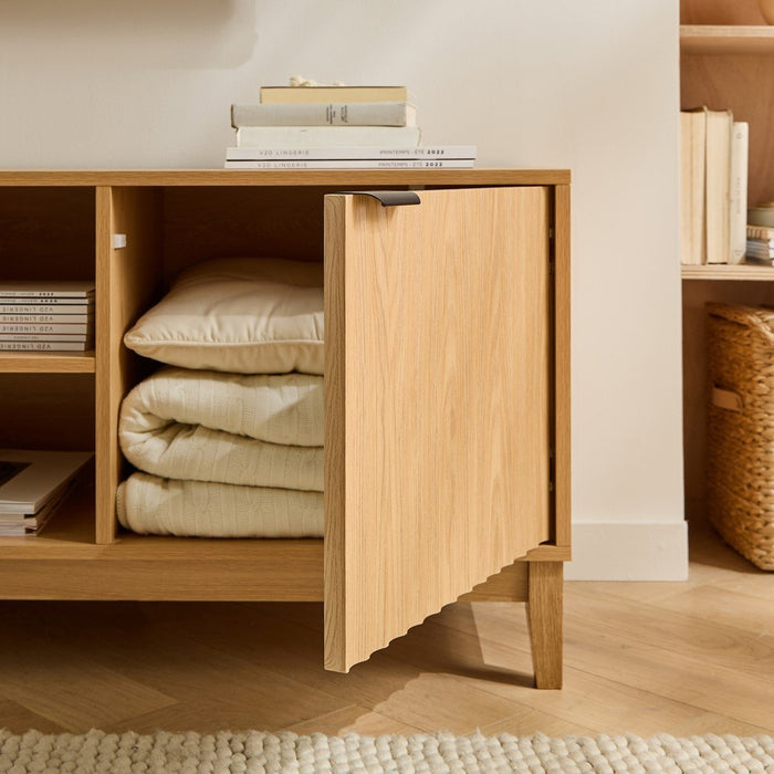 Calicosy - TV-meubel BOLOGNE - L140 cm - Golvend