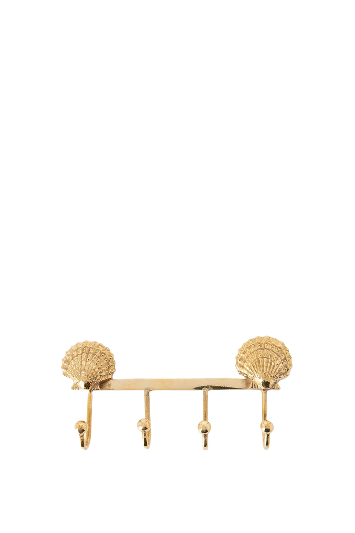 Sissy-Boy Goudkleurige kapstokhaken met schelpen