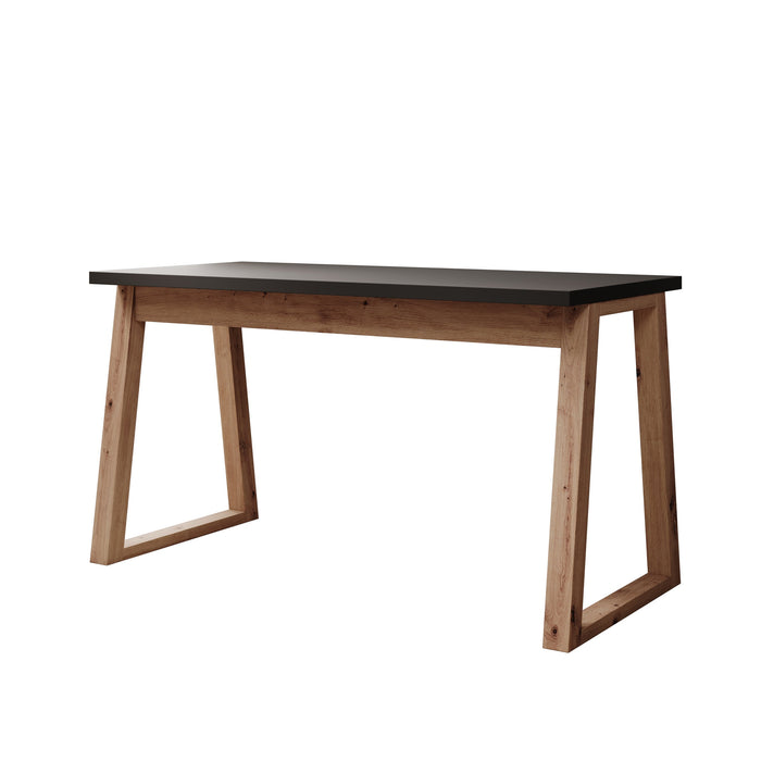 Meubella - Ithaca - Bureau - Zwart - 135x65 cm