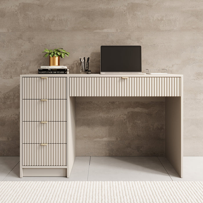 Meubella - Bureau Tavares - Beige - 120 cm