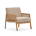 Calicosy - Fauteuil DEBRA - L68 cm - Houten en rotan poten