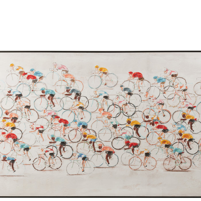 J-Line schilderij Wielrenners - canvas|verf - mix