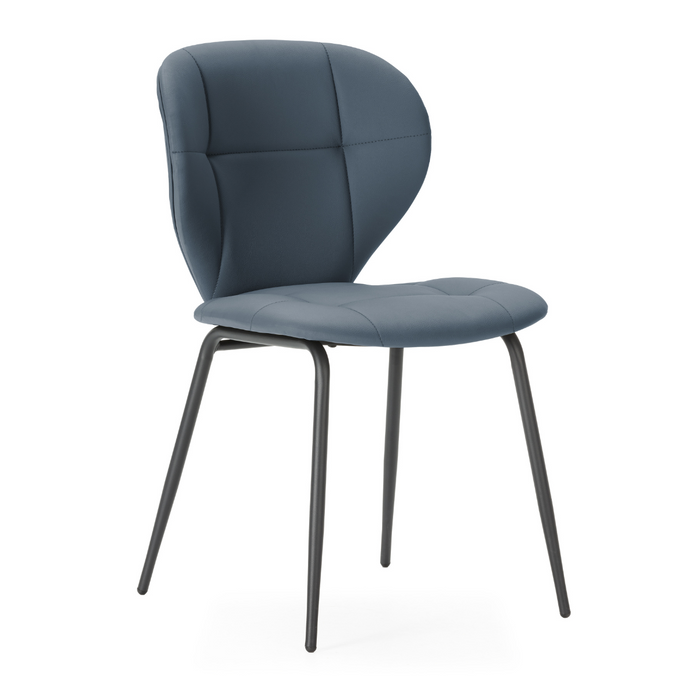 Calicosy - Set 2 stoelen MAURA - L50 cm - Zwart metaal