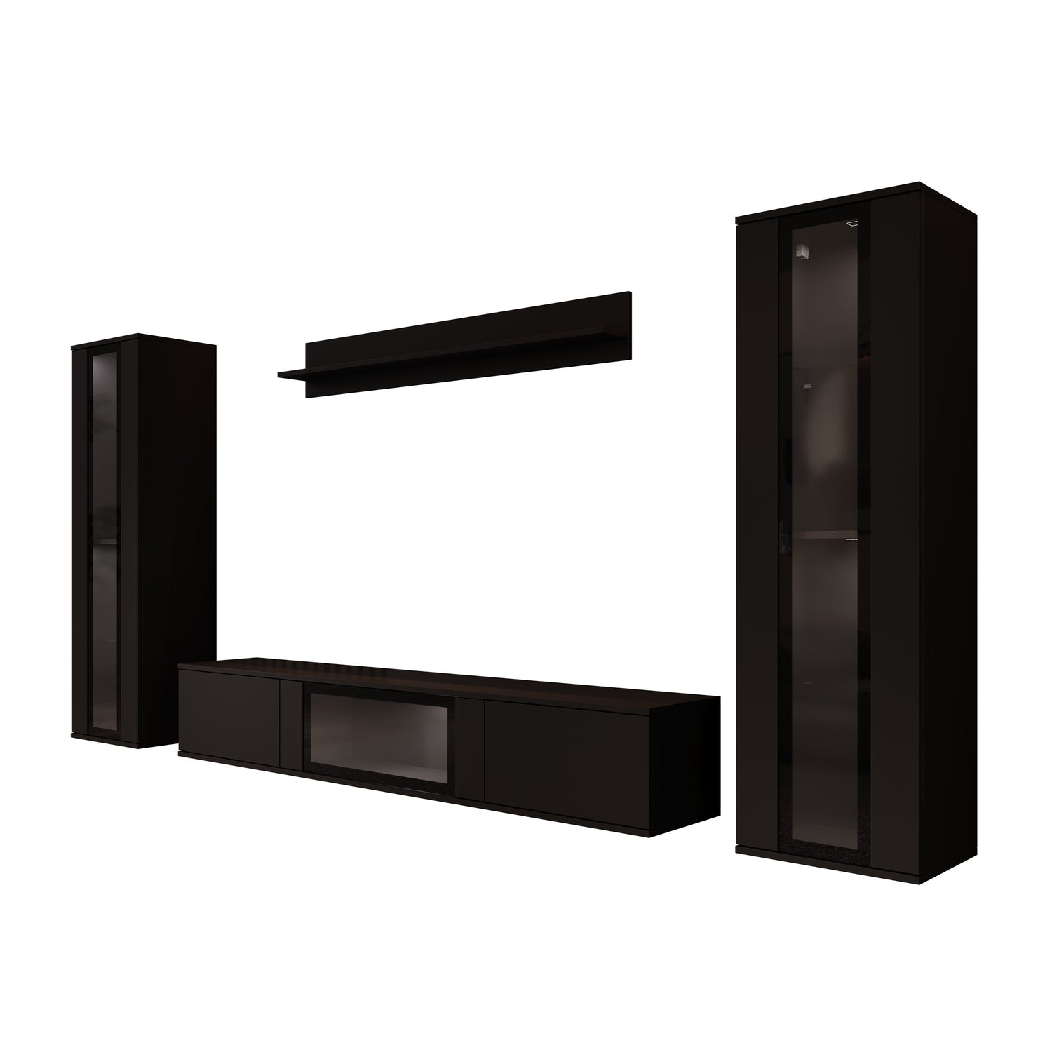 Meubella - Wandmeubel Capone - Zwart