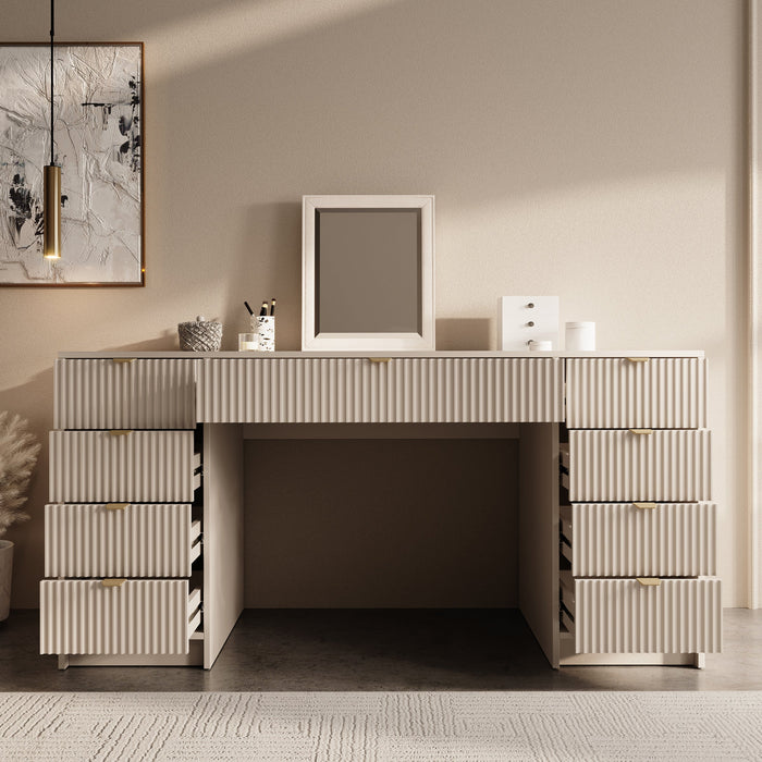 Meubella - Kaptafel Tavares 2 - Beige - 154 cm