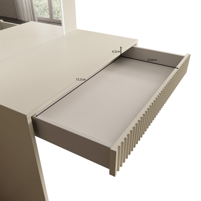 Meubella - Delaware - Kaptafel - Beige - 80x40 cm